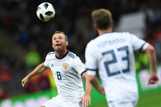 Football. Friendly match. Russia vs. Brazil