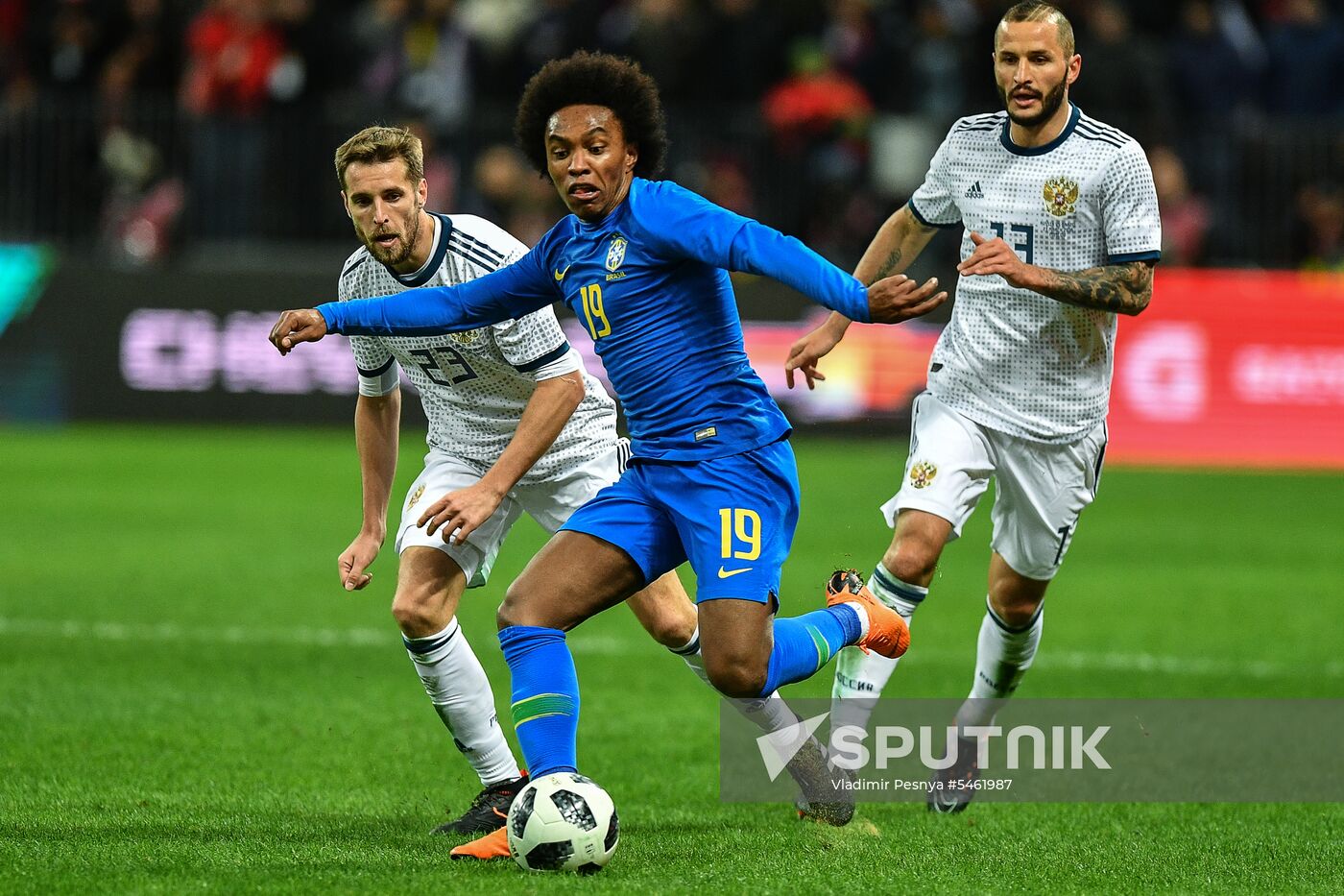 Football. Friendly match. Russia vs. Brazil