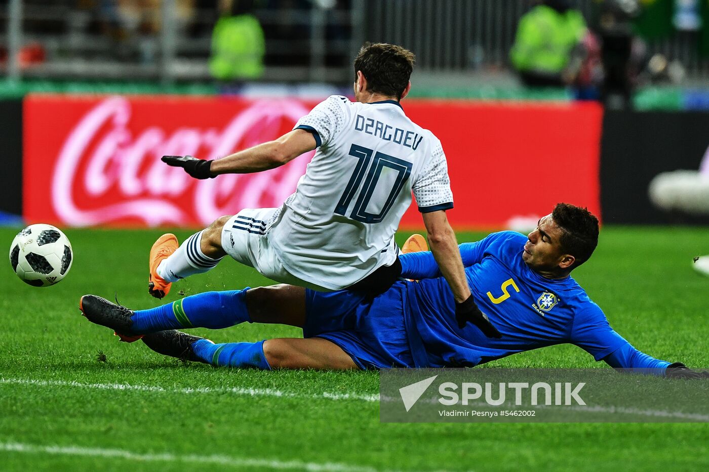 Football. Friendly match. Russia vs. Brazil