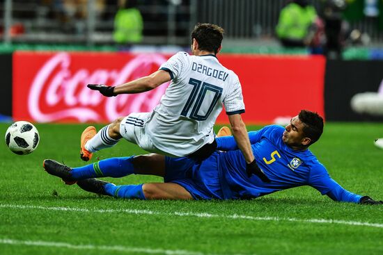 Football. Friendly match. Russia vs. Brazil