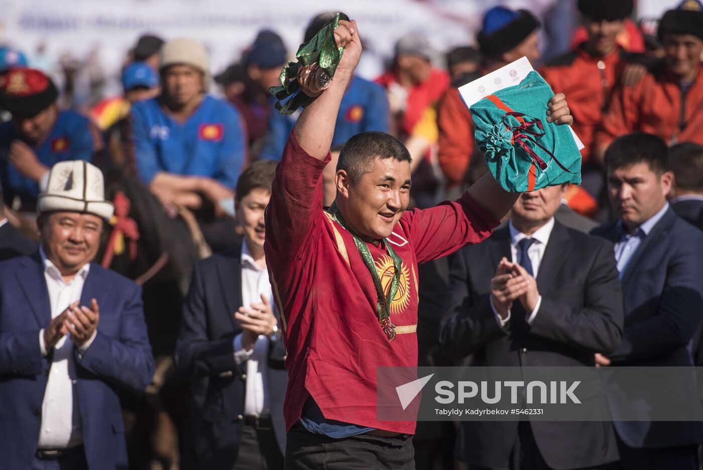 Kok Boru ethnic horse game final in Bishkek