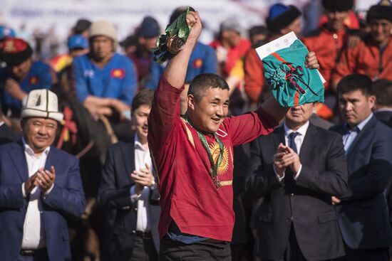 Kok Boru ethnic horse game final in Bishkek