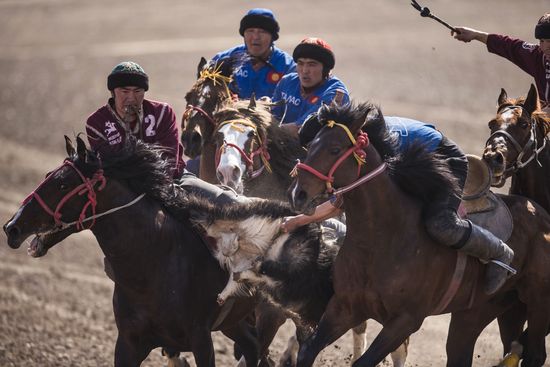 Kok Boru ethnic horse game final in Bishkek