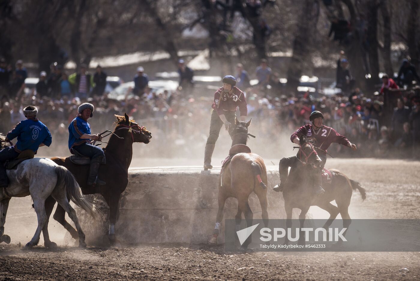 Kok Boru ethnic horse game final in Bishkek