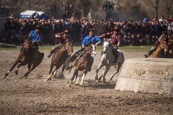 Kok Boru ethnic horse game final in Bishkek