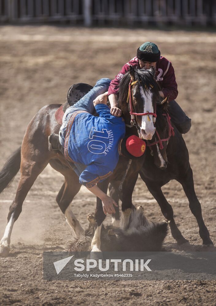 Kok Boru ethnic horse game final in Bishkek