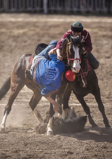 Kok Boru ethnic horse game final in Bishkek