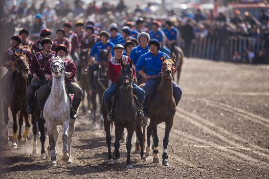 Kok Boru ethnic horse game final in Bishkek