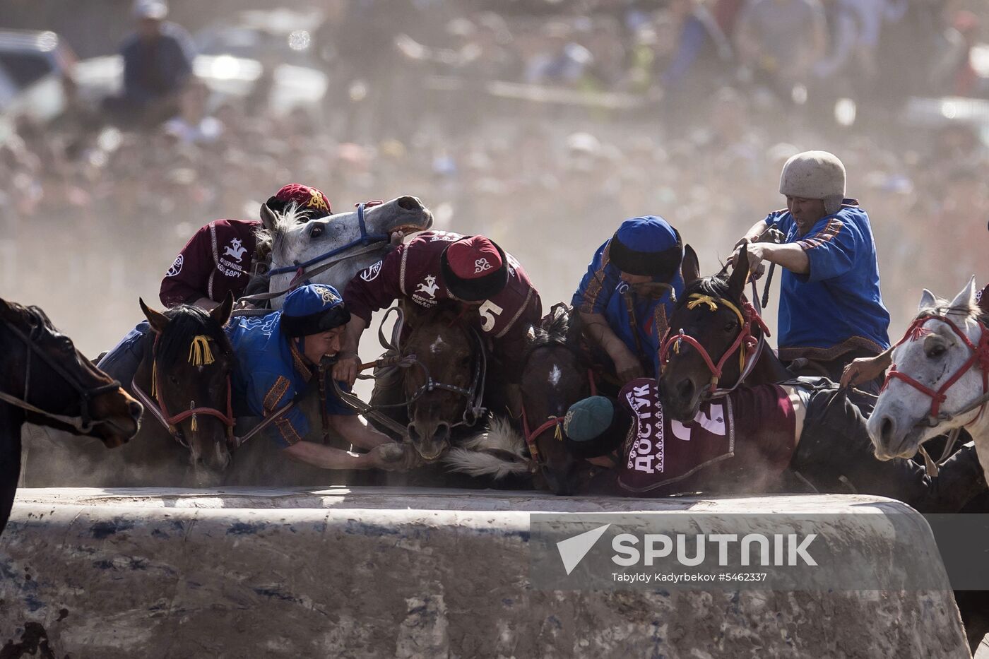 Kok Boru ethnic horse game final in Bishkek