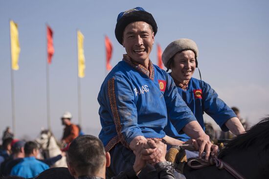 Kok Boru ethnic horse game final in Bishkek