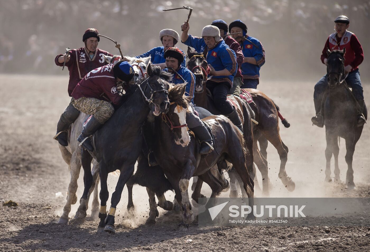 Kok Boru ethnic horse game final in Bishkek