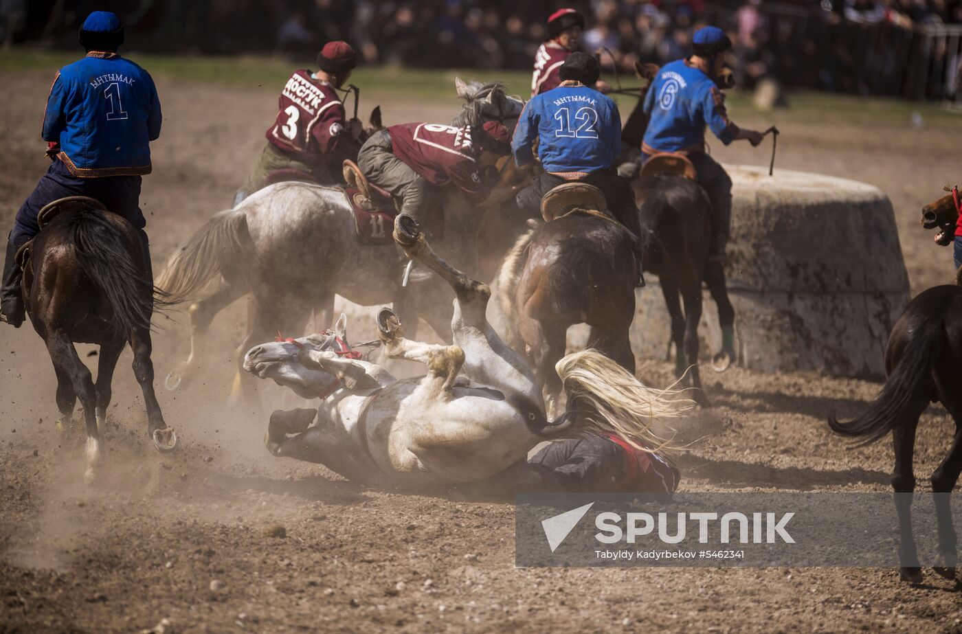 Kok Boru ethnic horse game final in Bishkek