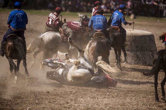 Kok Boru ethnic horse game final in Bishkek