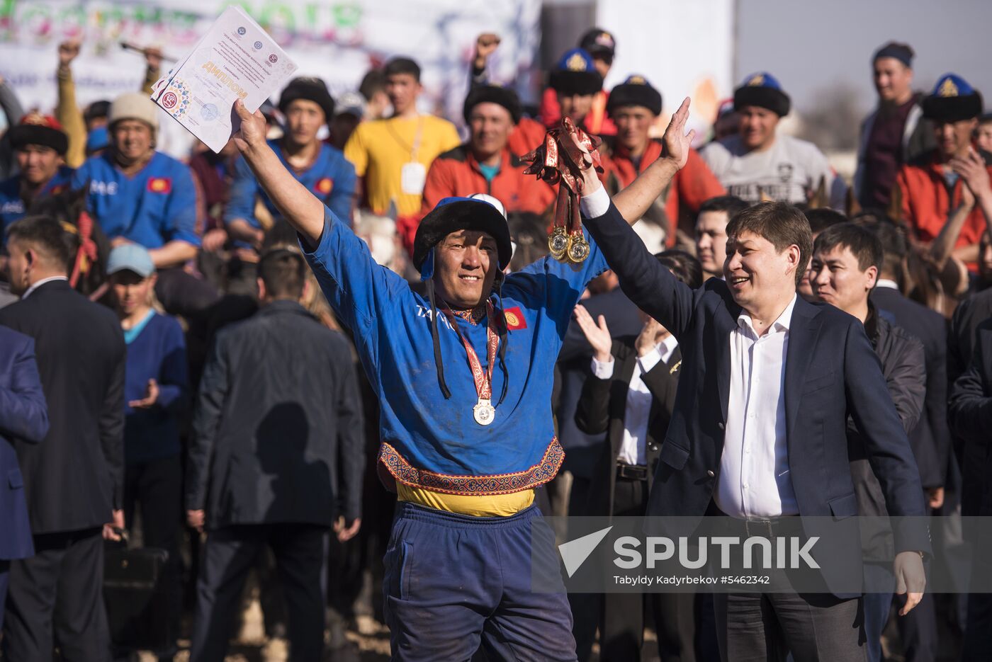 Kok Boru ethnic horse game final in Bishkek