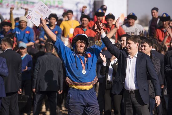 Kok Boru ethnic horse game final in Bishkek