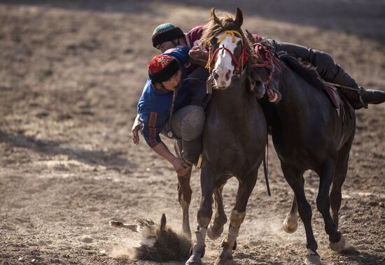 Kok Boru ethnic horse game final in Bishkek