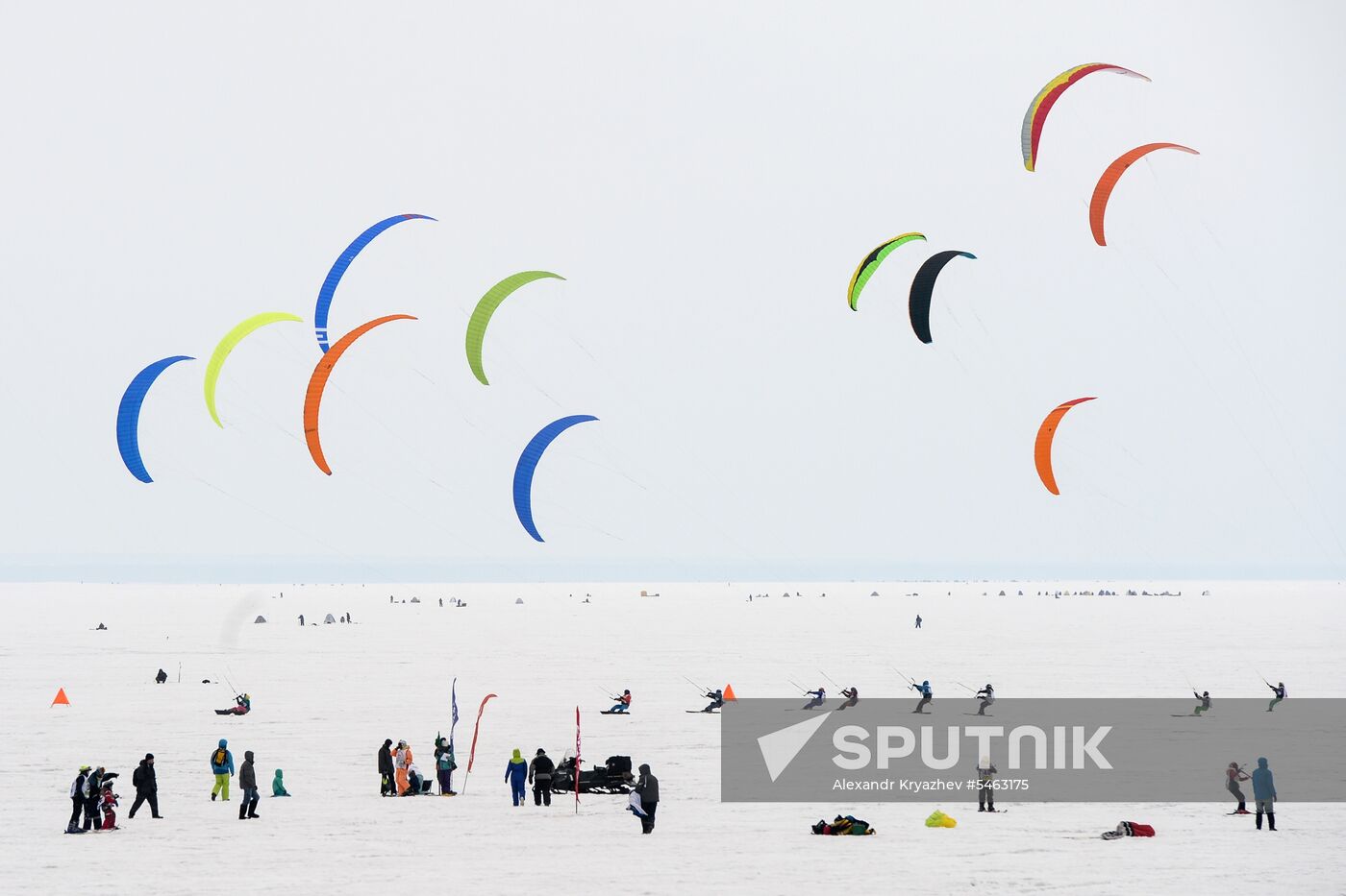 Winter sailing contests in Novosibirsk Region