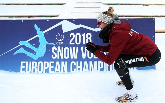 Snow Volleyball. European Championship