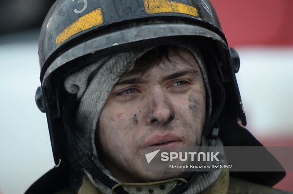 Fire at Zimnyaya Vishnya shopping mall in Kemerovo