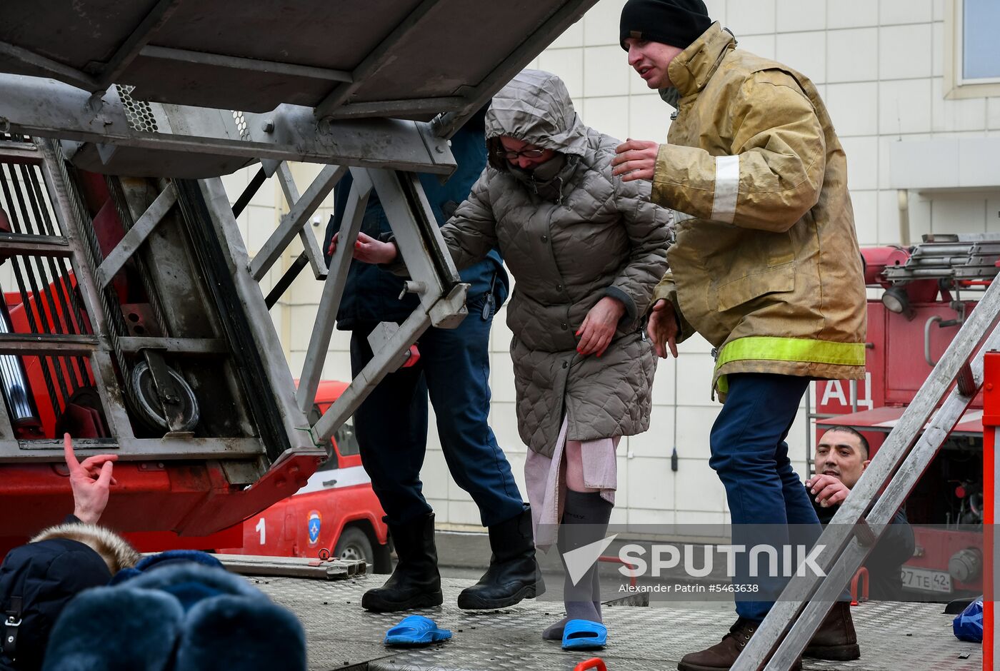 Fire at Zimnyaya Vishnya shopping mall in Kemerovo