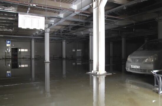 Aftermath of fire at Zimnyaya Vishnya shopping mall