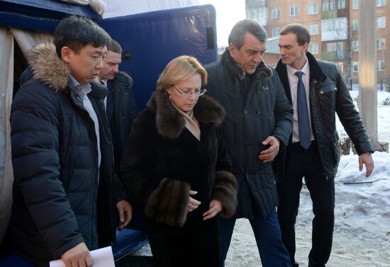 Aftermath of fire at Zimnyaya Vishnya shopping mall