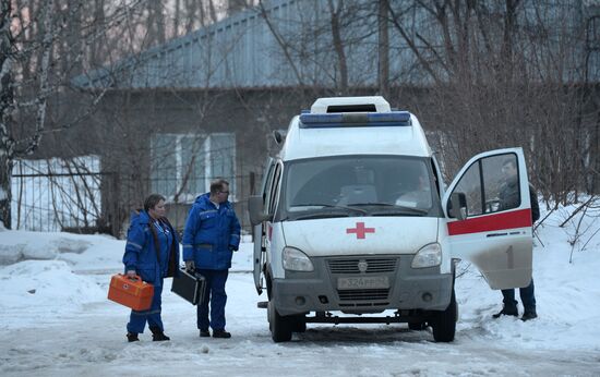 Aftermath of fire at Zimnyaya Vishnya shopping mall