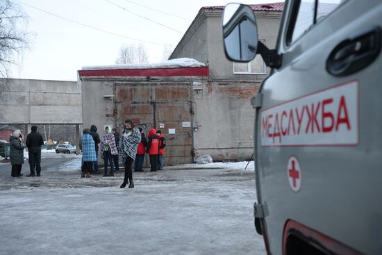 Aftermath of fire at Zimnyaya Vishnya shopping mall
