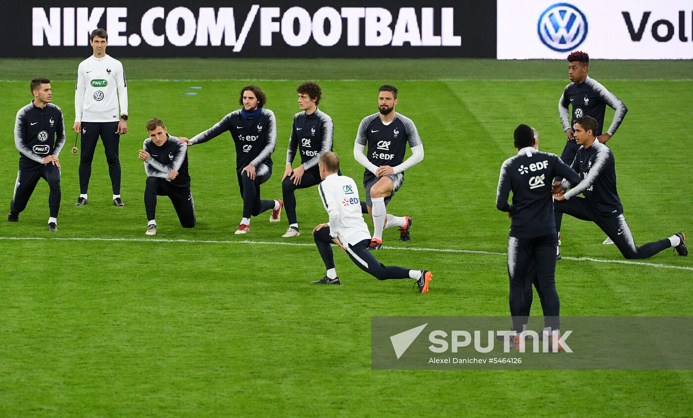 Football. French national team holds training session