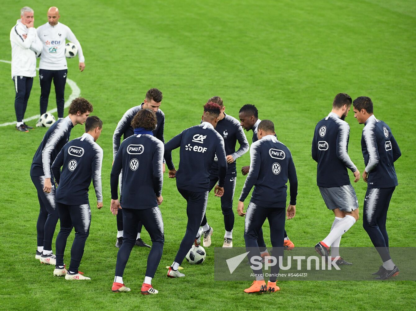 Football. French national team holds training session