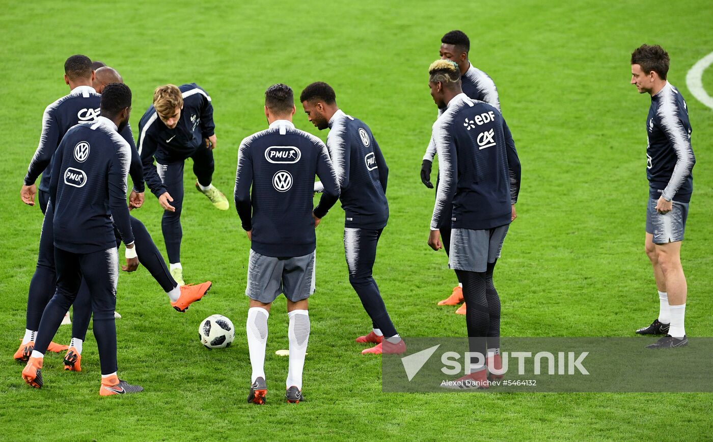 Football. French national team holds training session