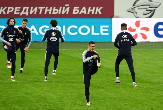 Football. French national team holds training session