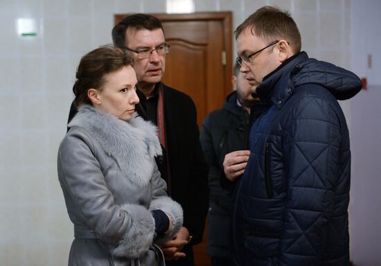 Aftermath of fire at Zimnyaya Vishnya shopping mall