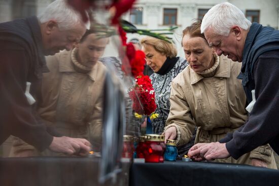Events in memory of those killed in Zimnyaya Vishnya shopping mall fire