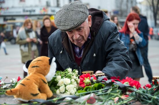 Events in memory of those killed in Zimnyaya Vishnya shopping mall fire