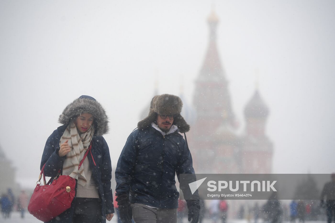 Snowfall in Moscow