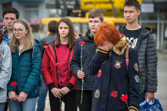 Events in memory of those killed in Zimnyaya Vishnya shopping mall fire