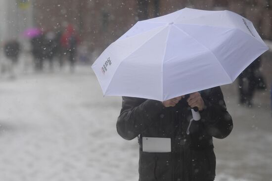 Snowfall in Moscow
