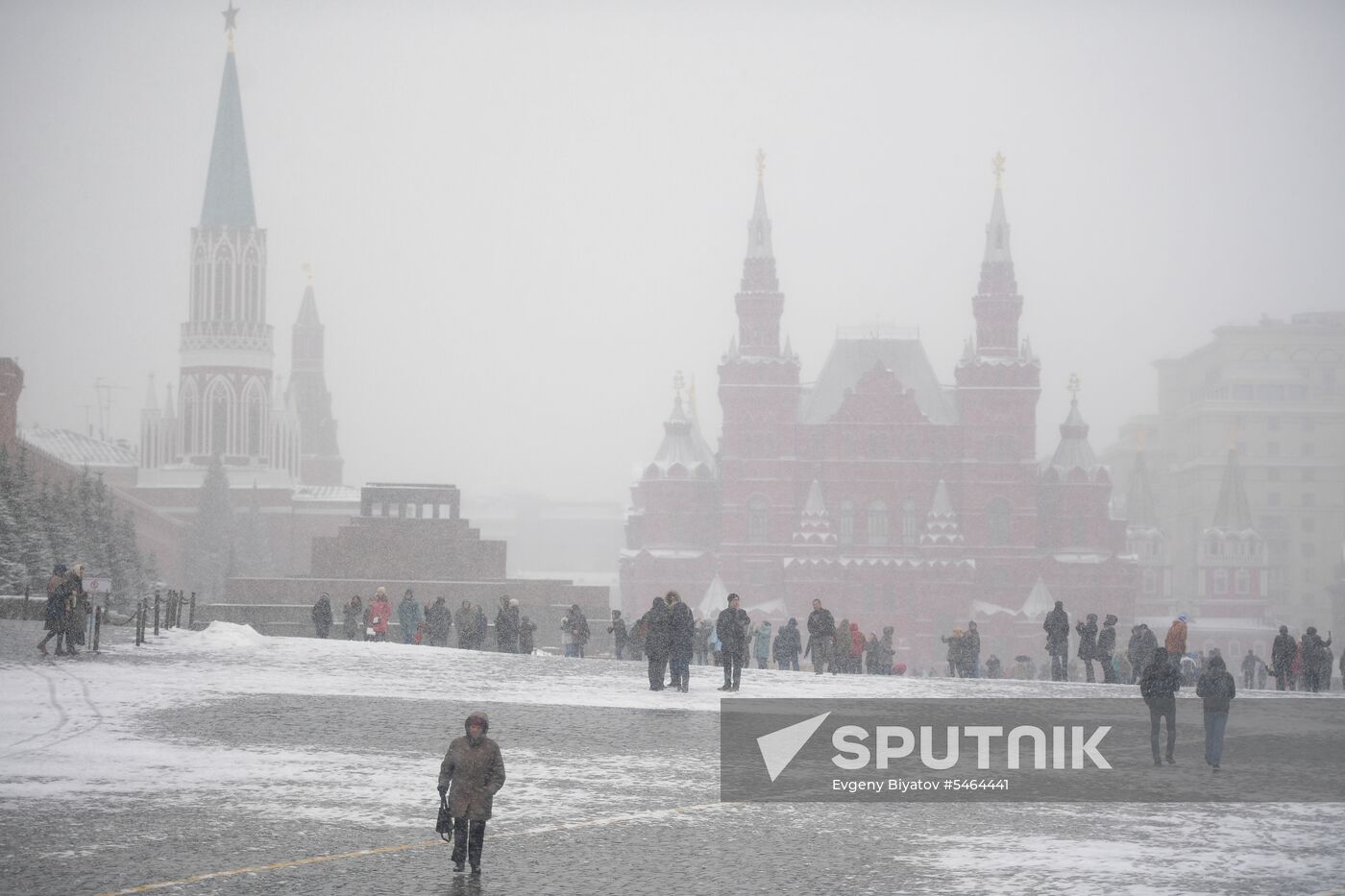 Snowfall in Moscow