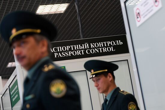 Customs control at Kazan Airport