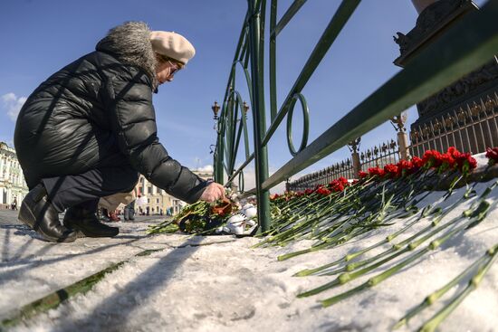 Events in memory of those killed in Zimnyaya Vishnya shopping mall fire