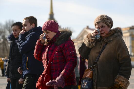 Events in memory of those killed in Zimnyaya Vishnya shopping mall fire