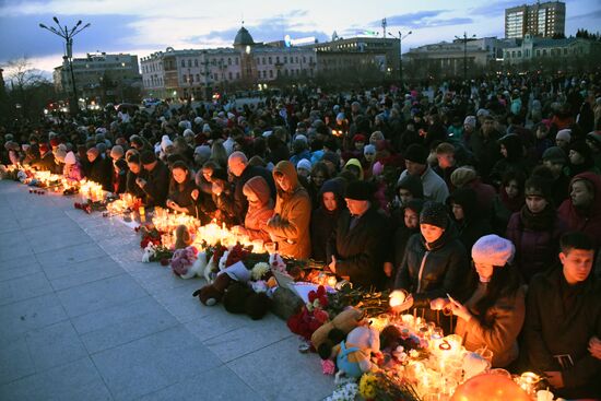 Events in memory of those killed in Zimnyaya Vishnya shopping mall fire