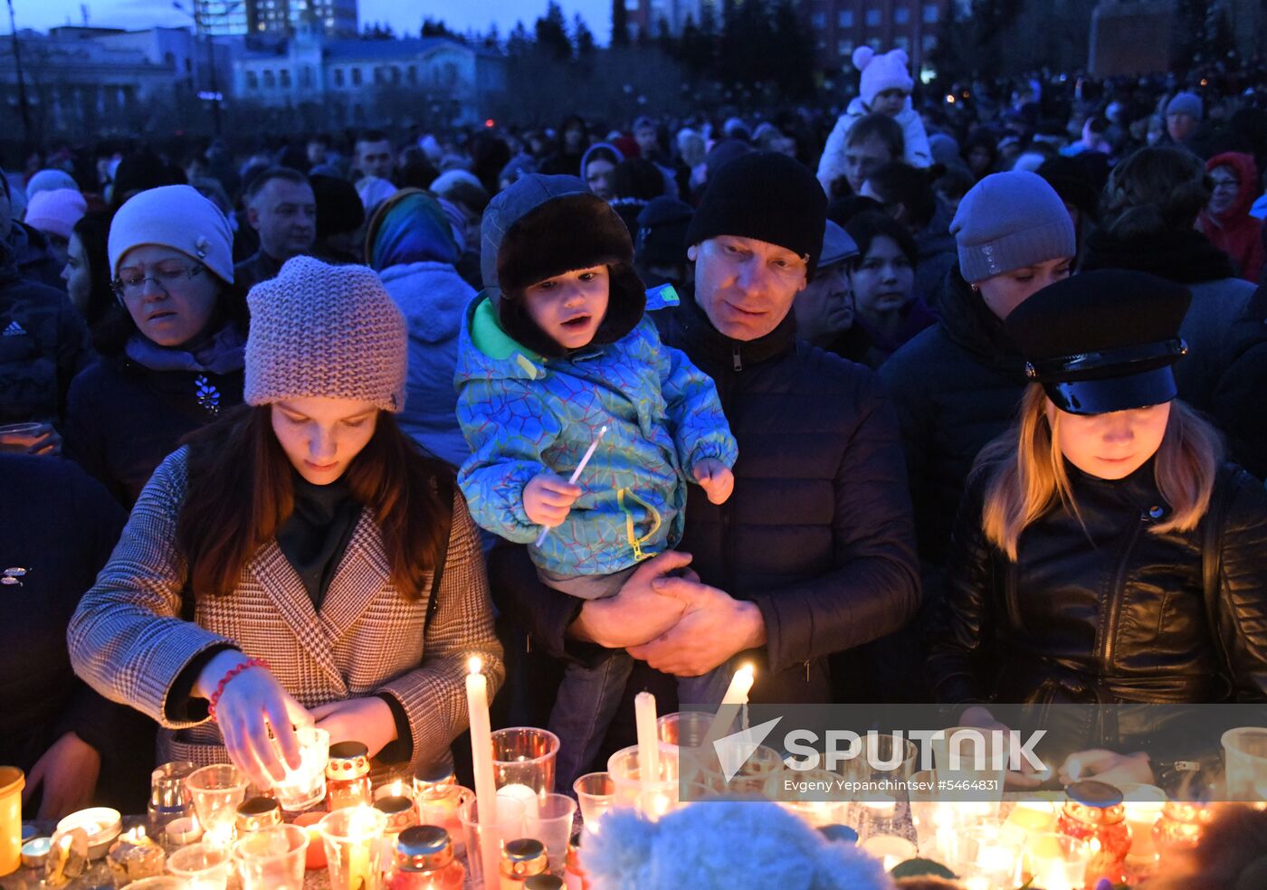 Events in memory of those killed in Zimnyaya Vishnya shopping mall fire