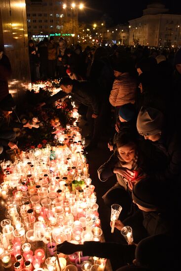 Events in memory of those killed in Zimnyaya Vishnya shopping mall fire