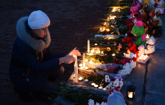 Events in memory of those killed in Zimnyaya Vishnya shopping mall fire