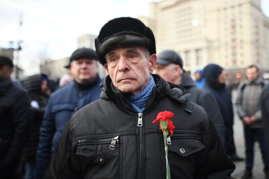 Events in memory of those killed in Zimnyaya Vishnya shopping mall fire