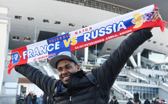 Football. Friendly match. Russia vs. France