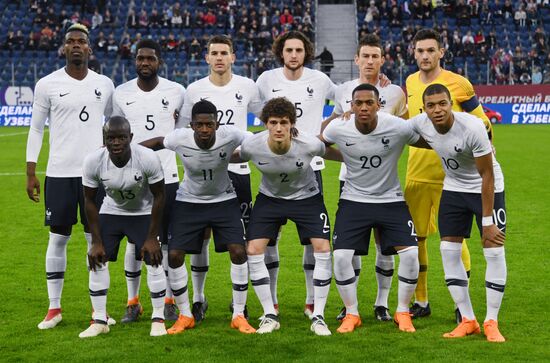 Football. Friendly match. Russia vs. France