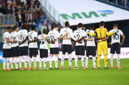 Football. Friendly match. Russia vs. France